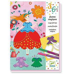 Atelier coloriages LES JOLIES ROBES DE MARIE Djeco