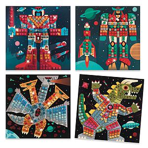 Atelier mosaïques Space battle LES PLUS GRANDS Djeco