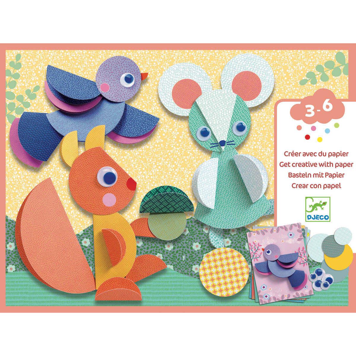 Atelier papier Ronds et ronds LES PETITS CADEAUX Djeco