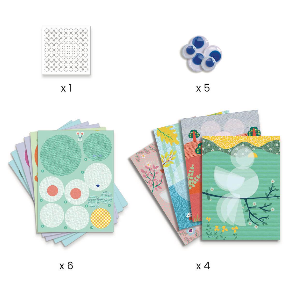 Atelier papier Ronds et ronds LES PETITS CADEAUX Djeco