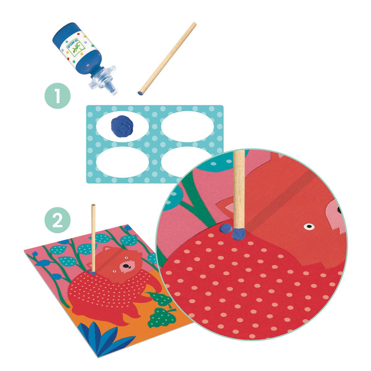 Atelier peinture Pointillisme LES PETITS Djeco