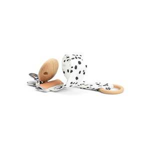 Attache tétine Elodie Bois Dalmatian Dots