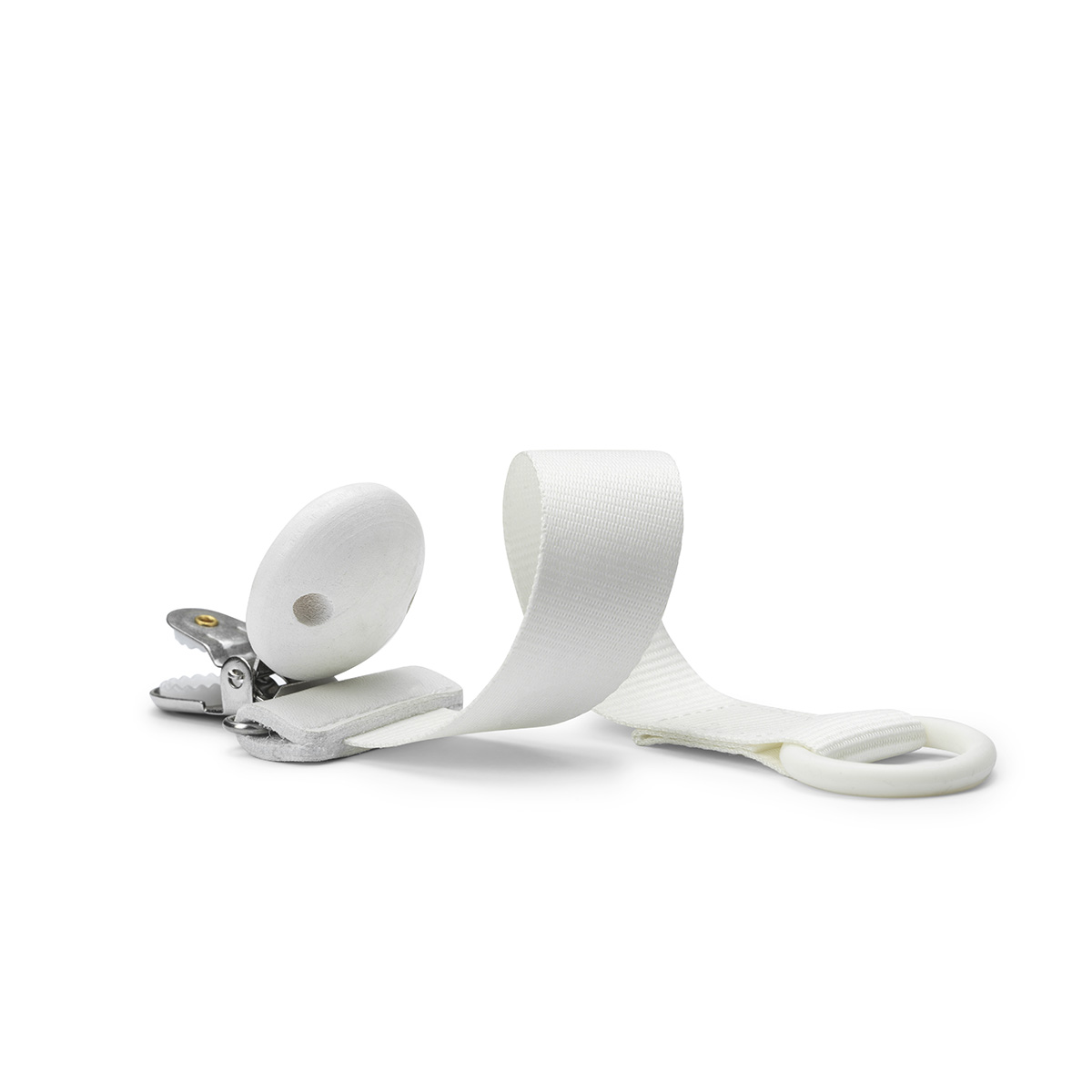 Attache tétine Elodie Bois Shell Vanilla White