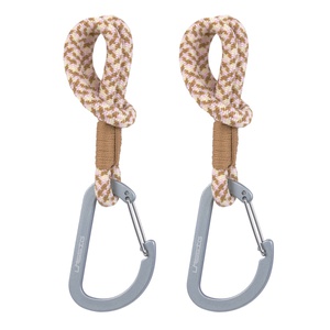 Attaches poussette avec mousqueton 2pcs Laessig camel/vanilla/lavender