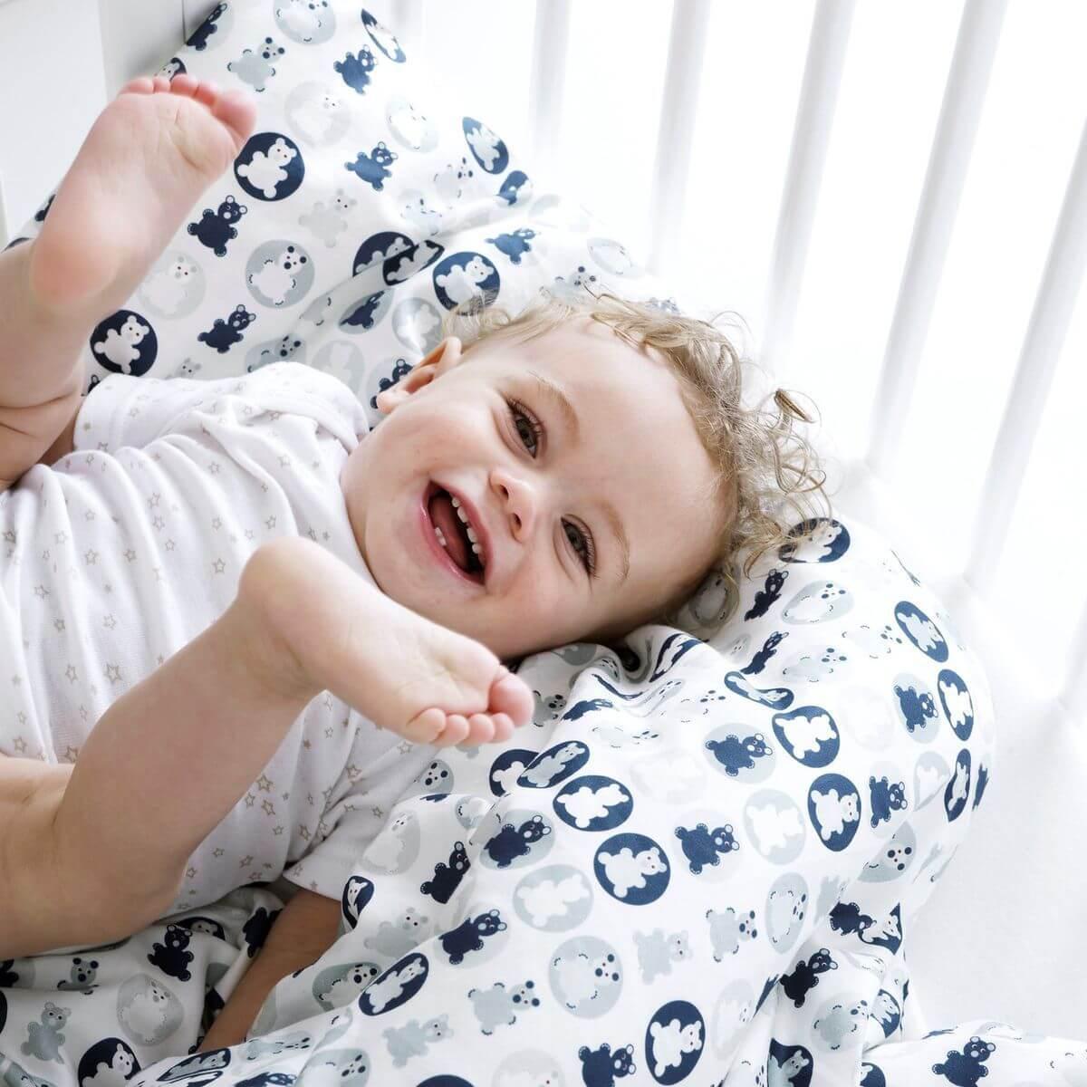 BABY by Flexa Lit bébé évolutif 75x145 cm Ovale Blanc et Hêtre