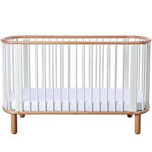 BABY by Flexa Lit bébé évolutif 75x145 cm Ovale Blanc et Hêtre