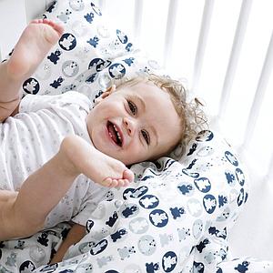 BABY by Flexa Lit bébé évolutif 75x145 cm Ovale Blanc et Hêtre