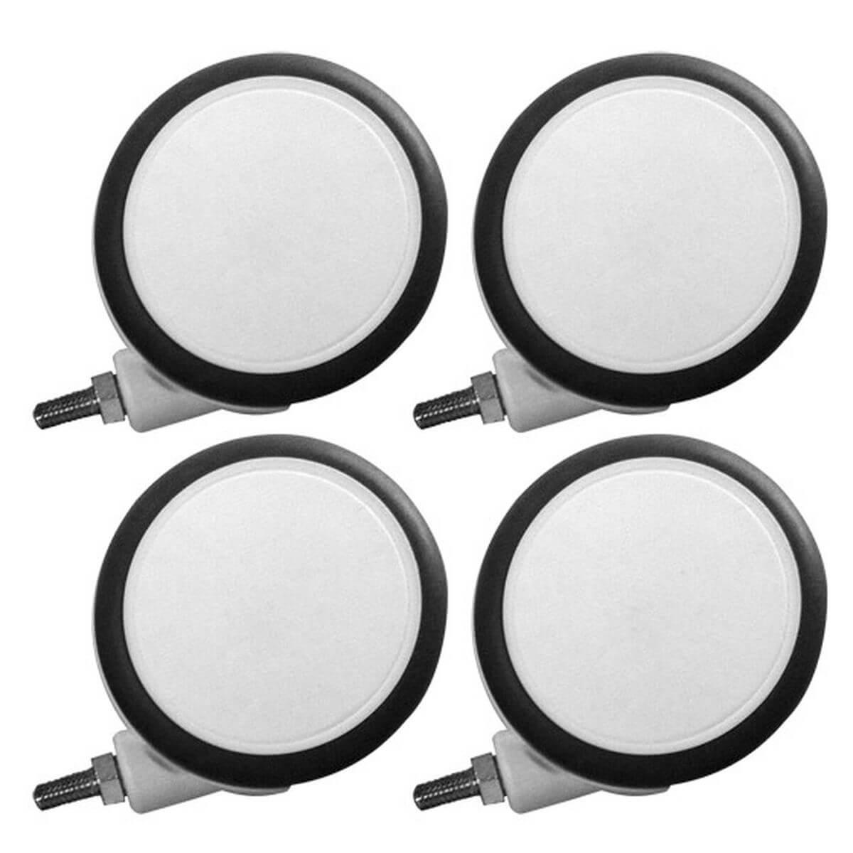 Baby by Flexa Roulettes pour lit bébé Gris Blanc