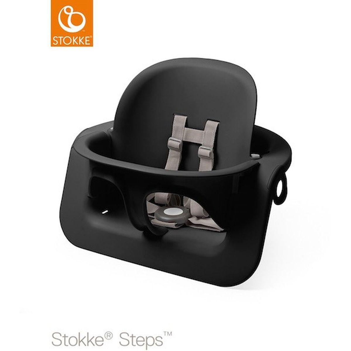 Baby set chaise haute STEPS Stokke noir