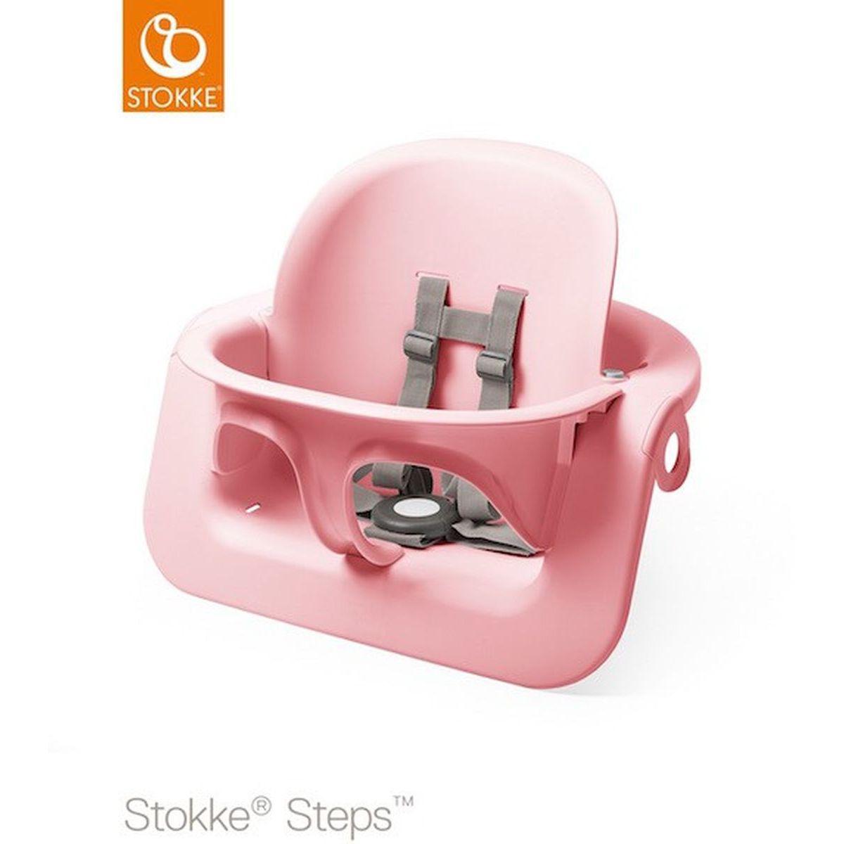 Baby set chaise haute STEPS Stokke rose