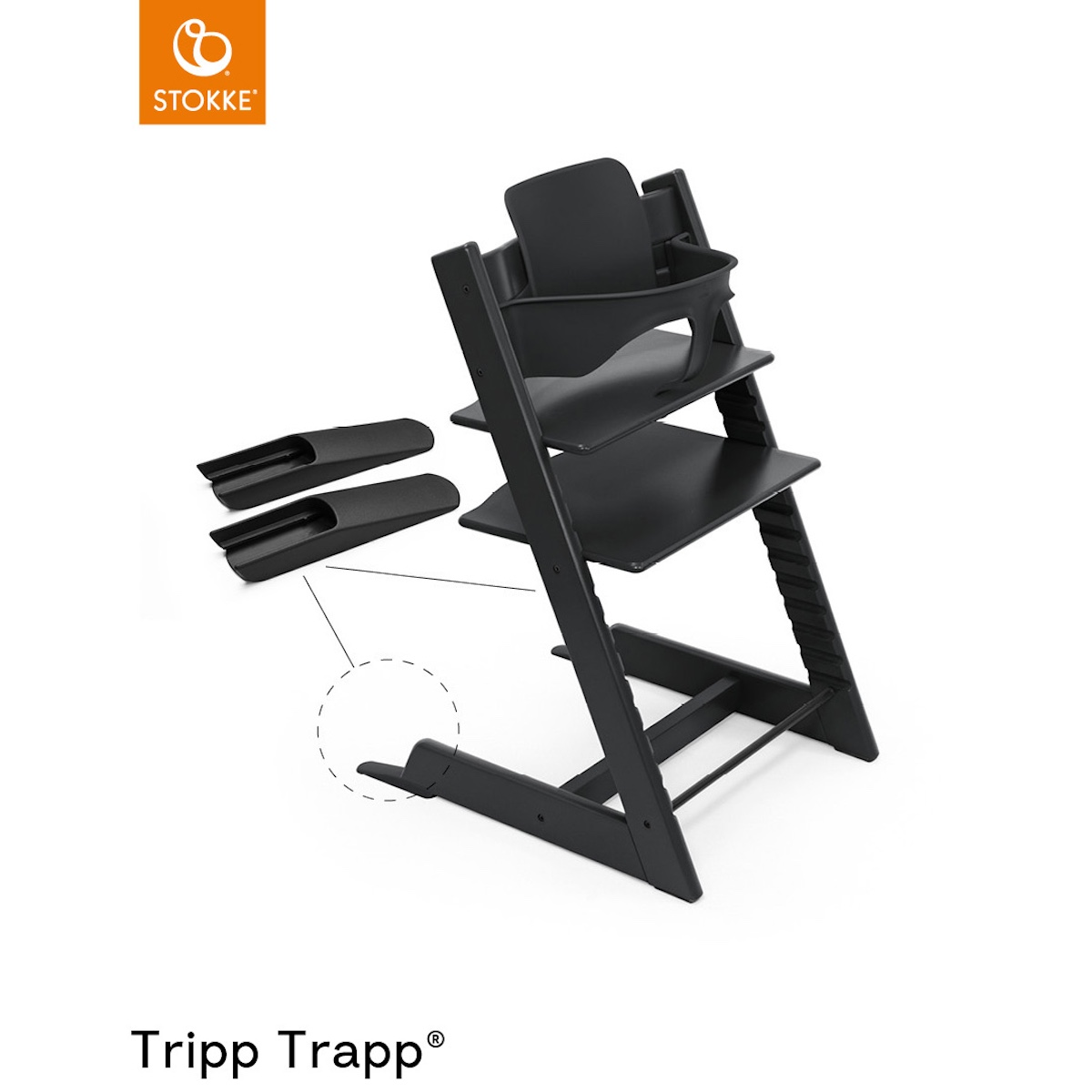 Baby set chaise haute TRIPP TRAPP Stokke black