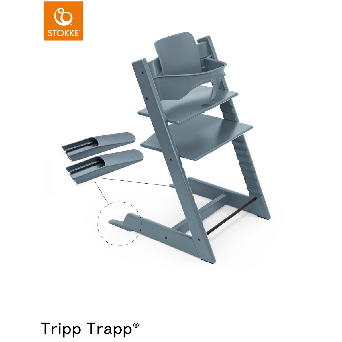 Baby set chaise haute TRIPP TRAPP Stokke fjord blue