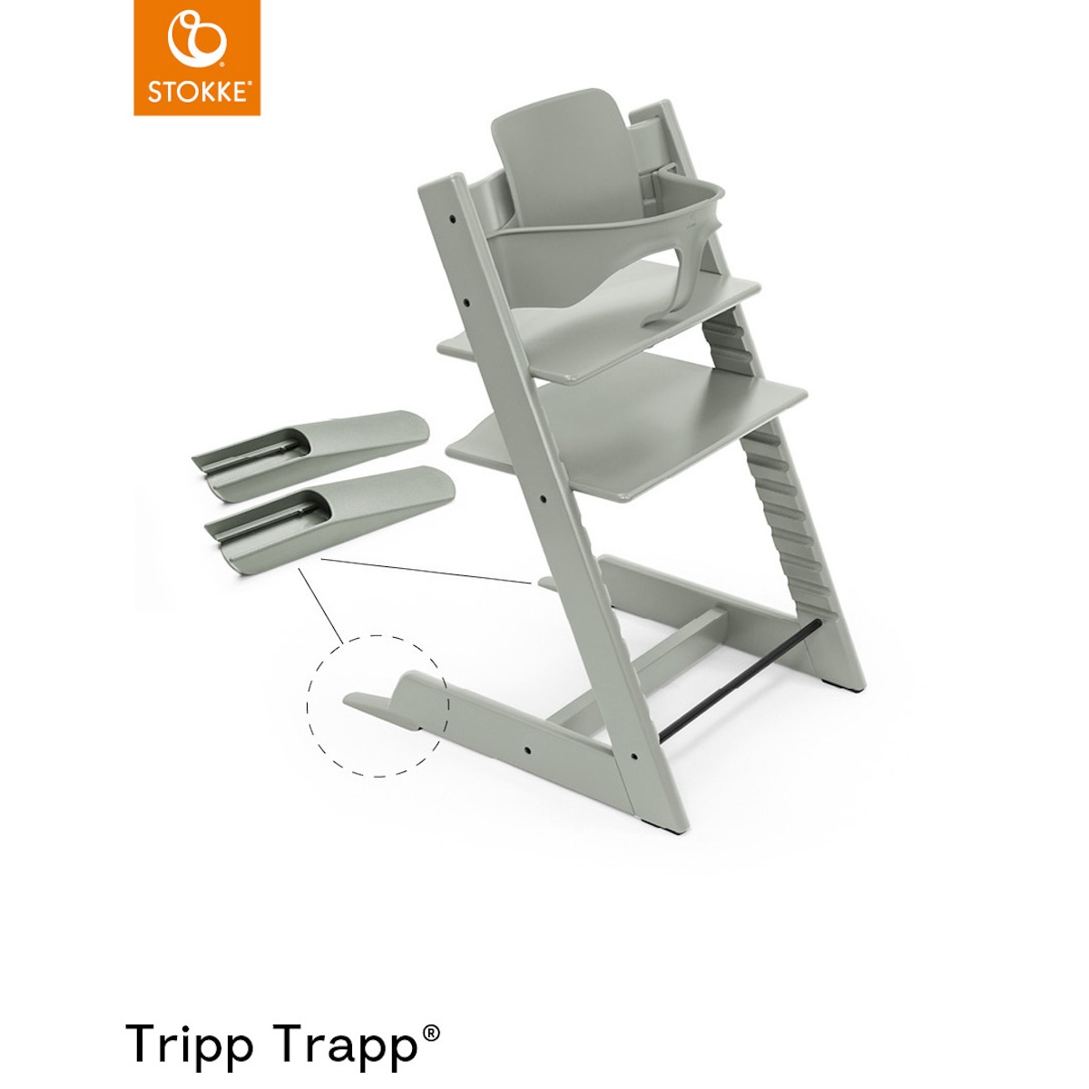 Baby set chaise haute TRIPP TRAPP Stokke glacier green