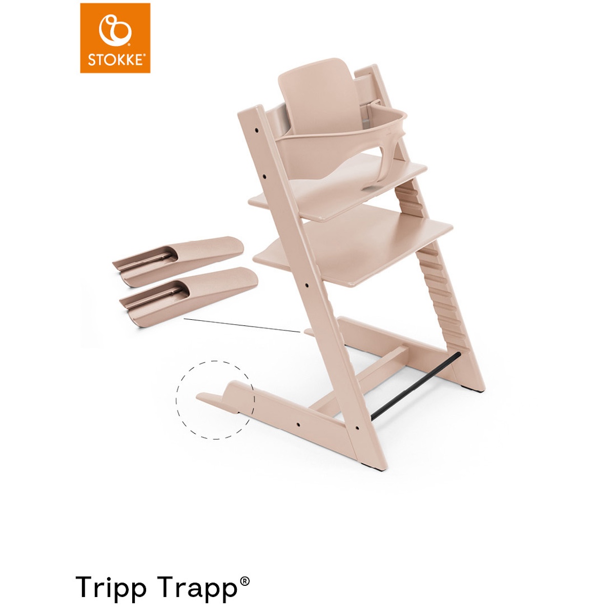 Baby set chaise haute TRIPP TRAPP Stokke serene pink