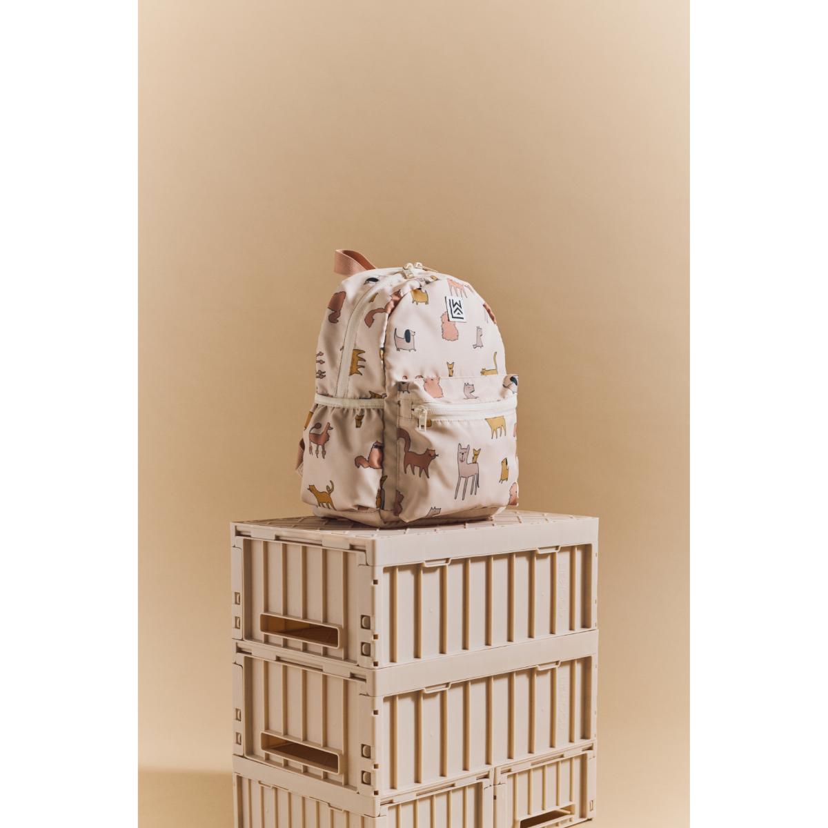 Backpack ANDREAS Liewood Cats and Dogs sandy