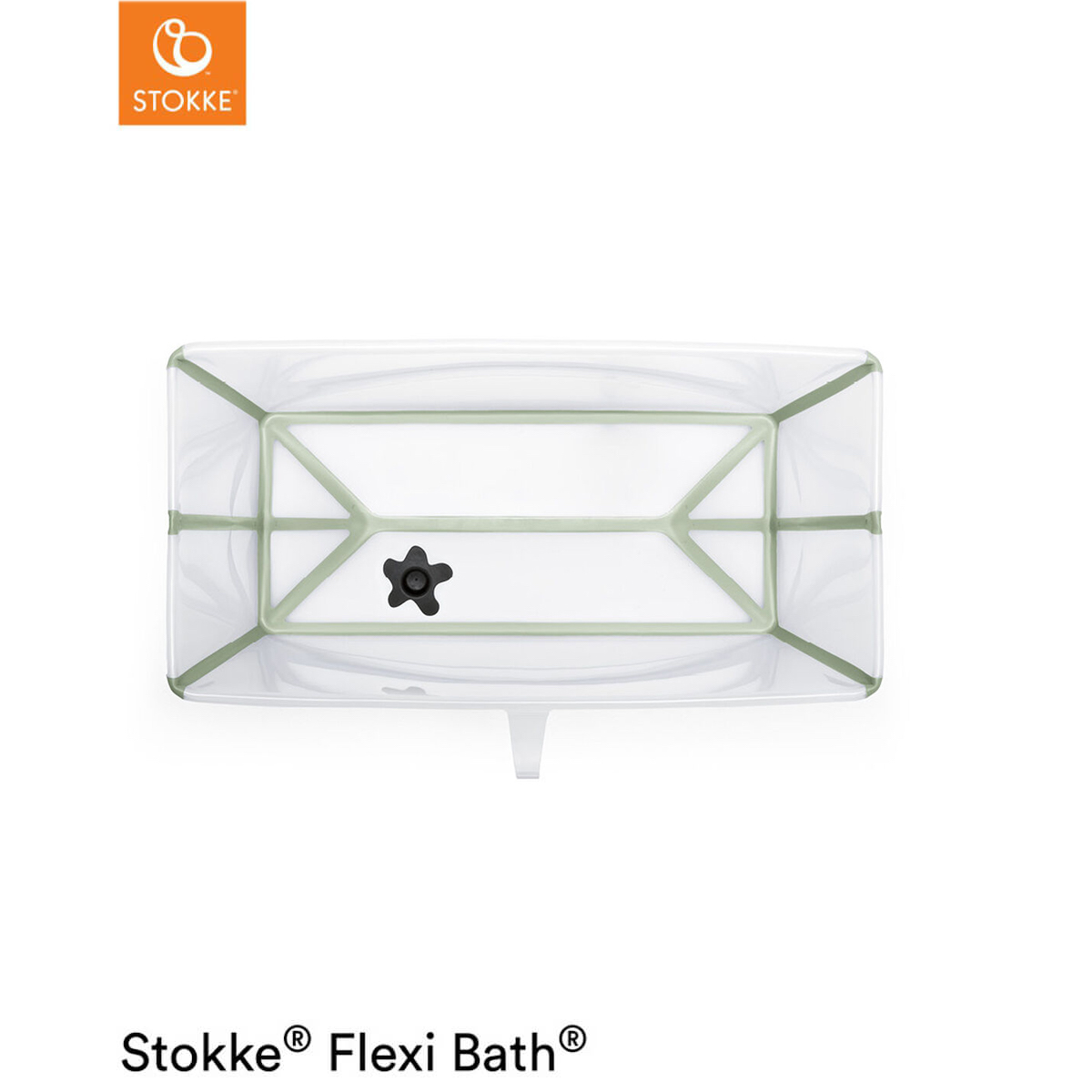 Baignoire-support nouveau-né FLEXI BATH Stokke transparent-green