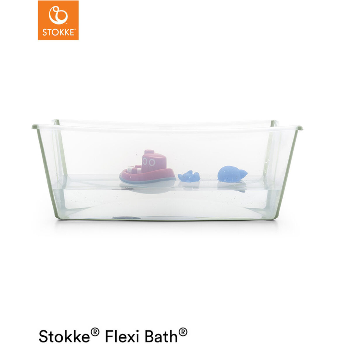 Baignoire-support nouveau-né FLEXI BATH Stokke transparent-green