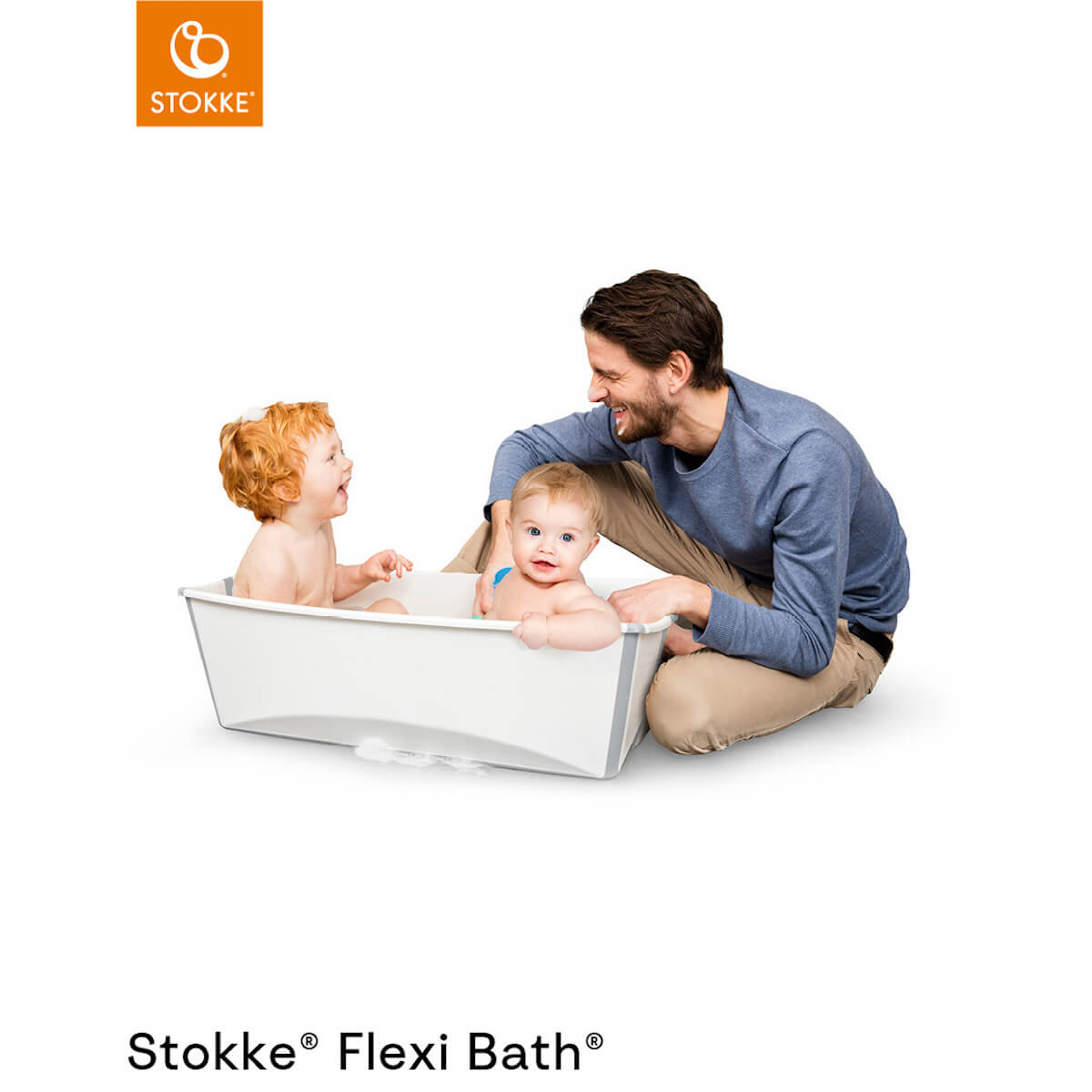Baignoire XL-support nouveau-né FLEXI BATH Stokke blanc