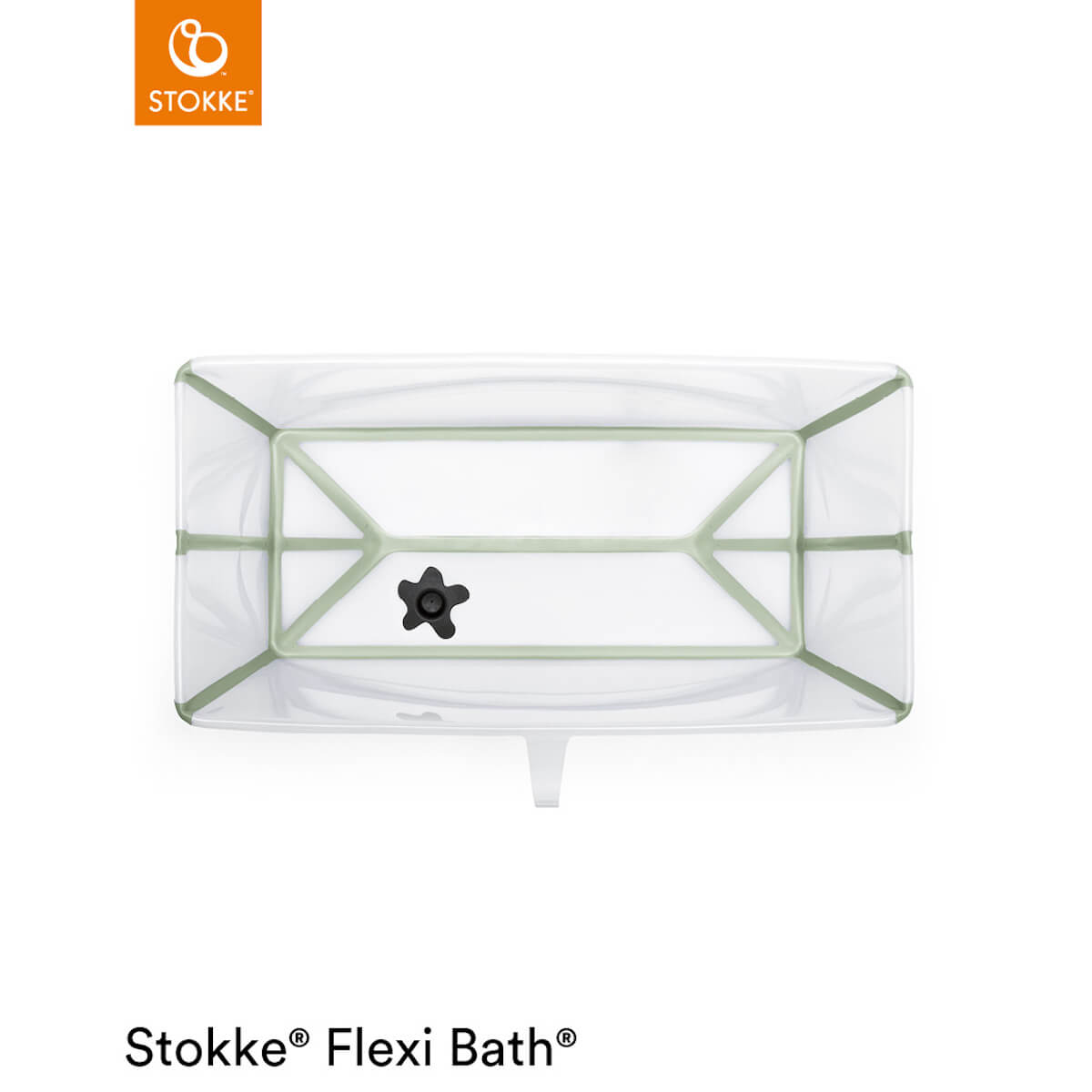 Baignoire XL-support nouveau-né FLEXI BATH Stokke transparent-green
