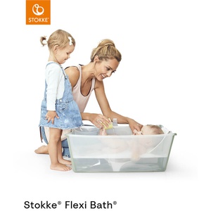 Baignoire XL-support nouveau-né FLEXI BATH Stokke transparent-green