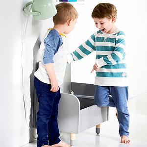 Banc rangement enfant DOTS Flexa blanc