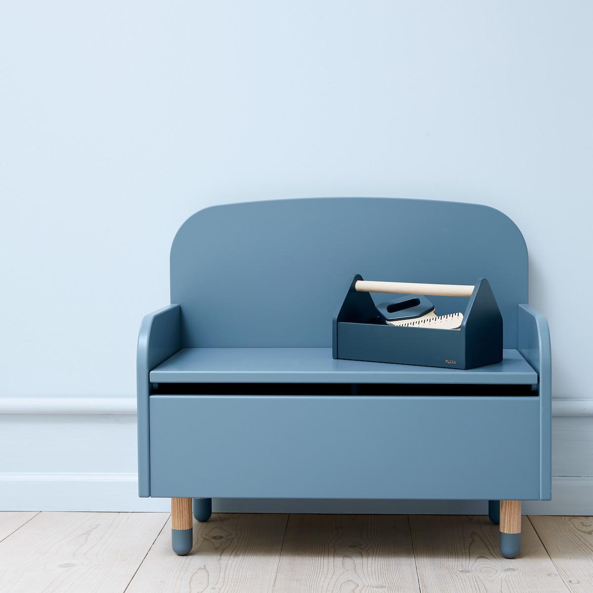 Banc rangement enfant DOTS Flexa bleu