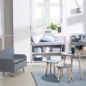 Banc rangement enfant DOTS Flexa bleu