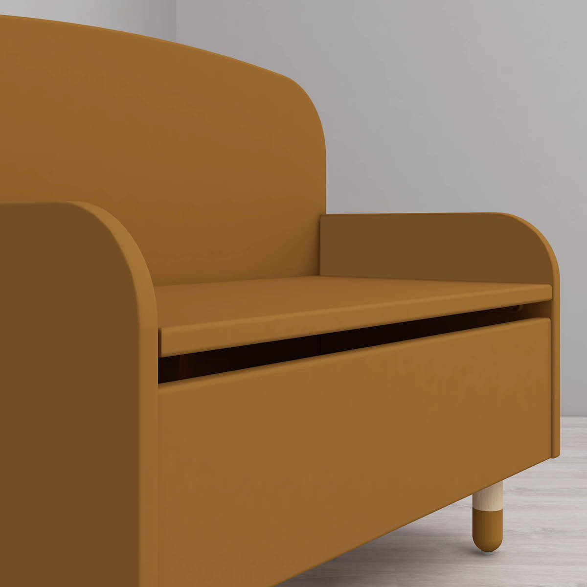 Banc rangement enfant DOTS Flexa Mustard