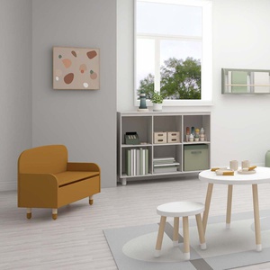 Banc rangement enfant DOTS Flexa Mustard