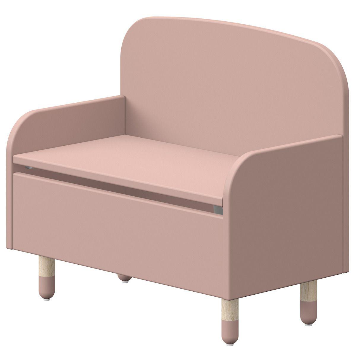 Banc rangement enfant DOTS Flexa rose 
