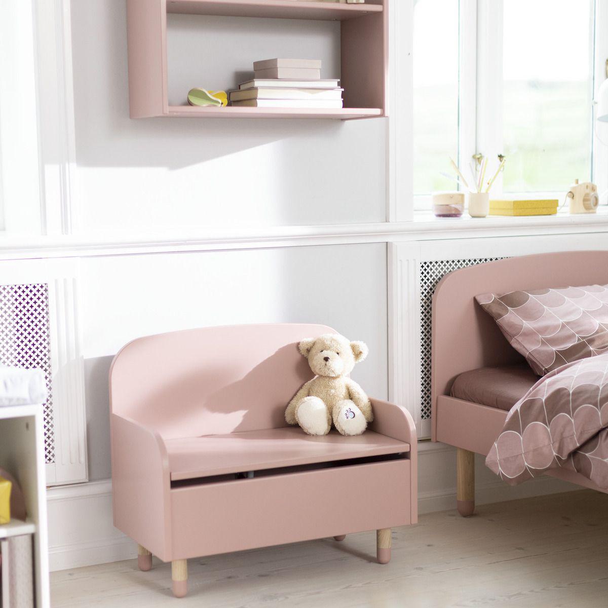 Banc rangement enfant DOTS Flexa rose 