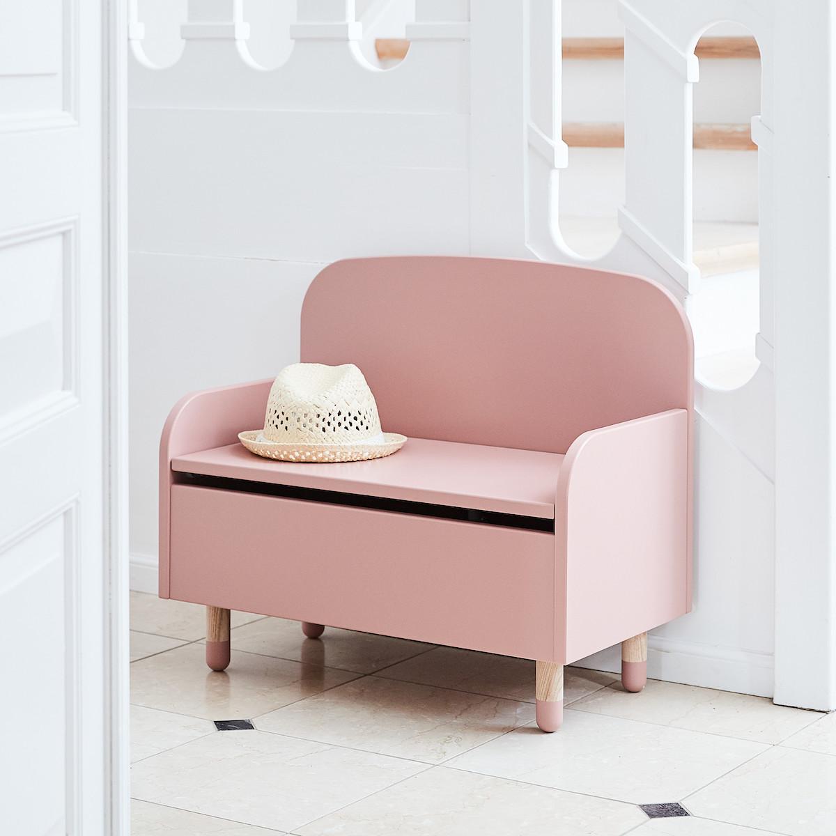 Banc rangement enfant DOTS Flexa rose 