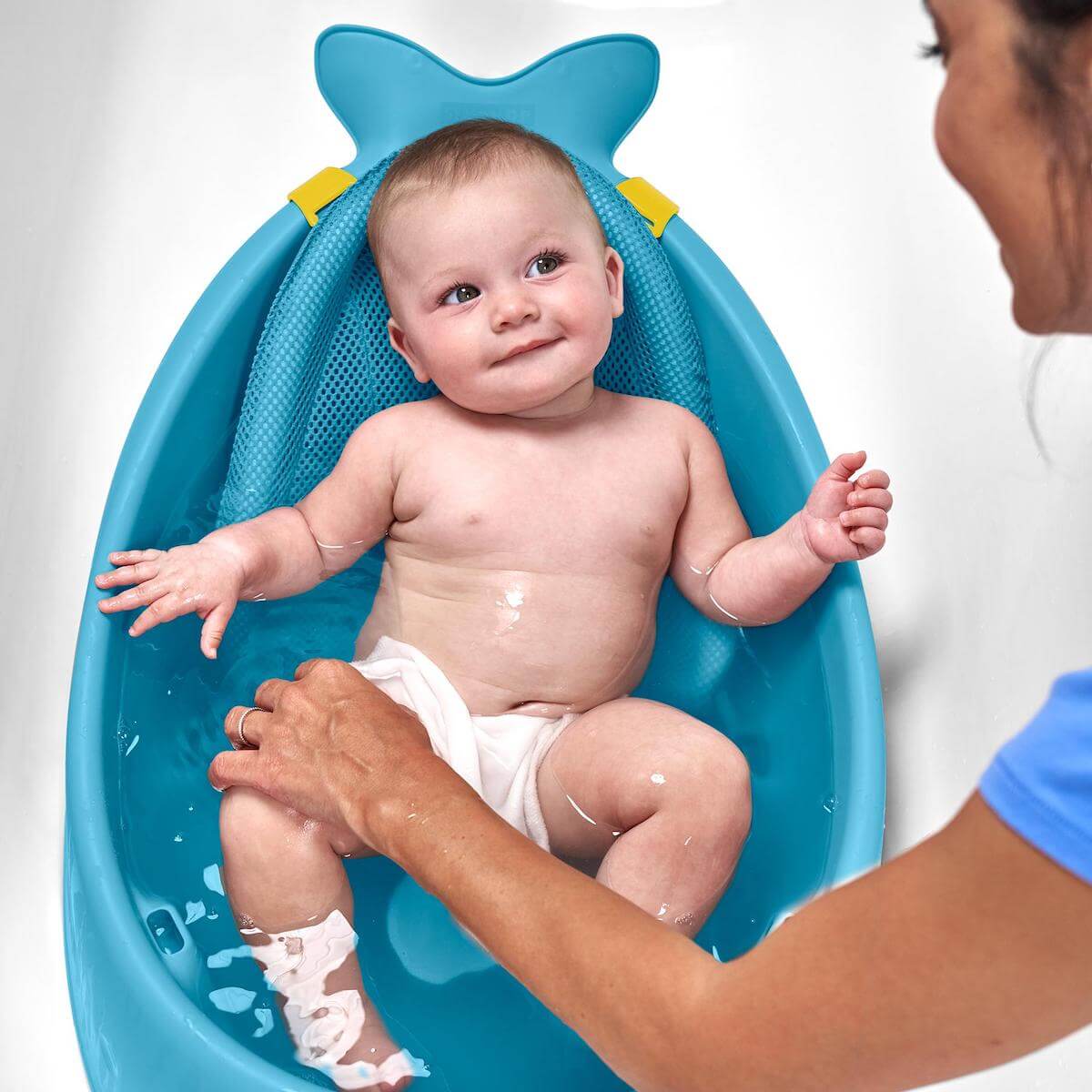 Bañera Pequeña Moby de 3 Etapas Azul Skip Hop