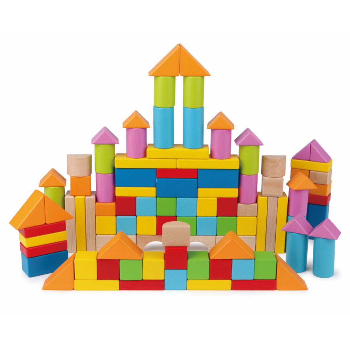 Baril de 100 cubes en bois Hape