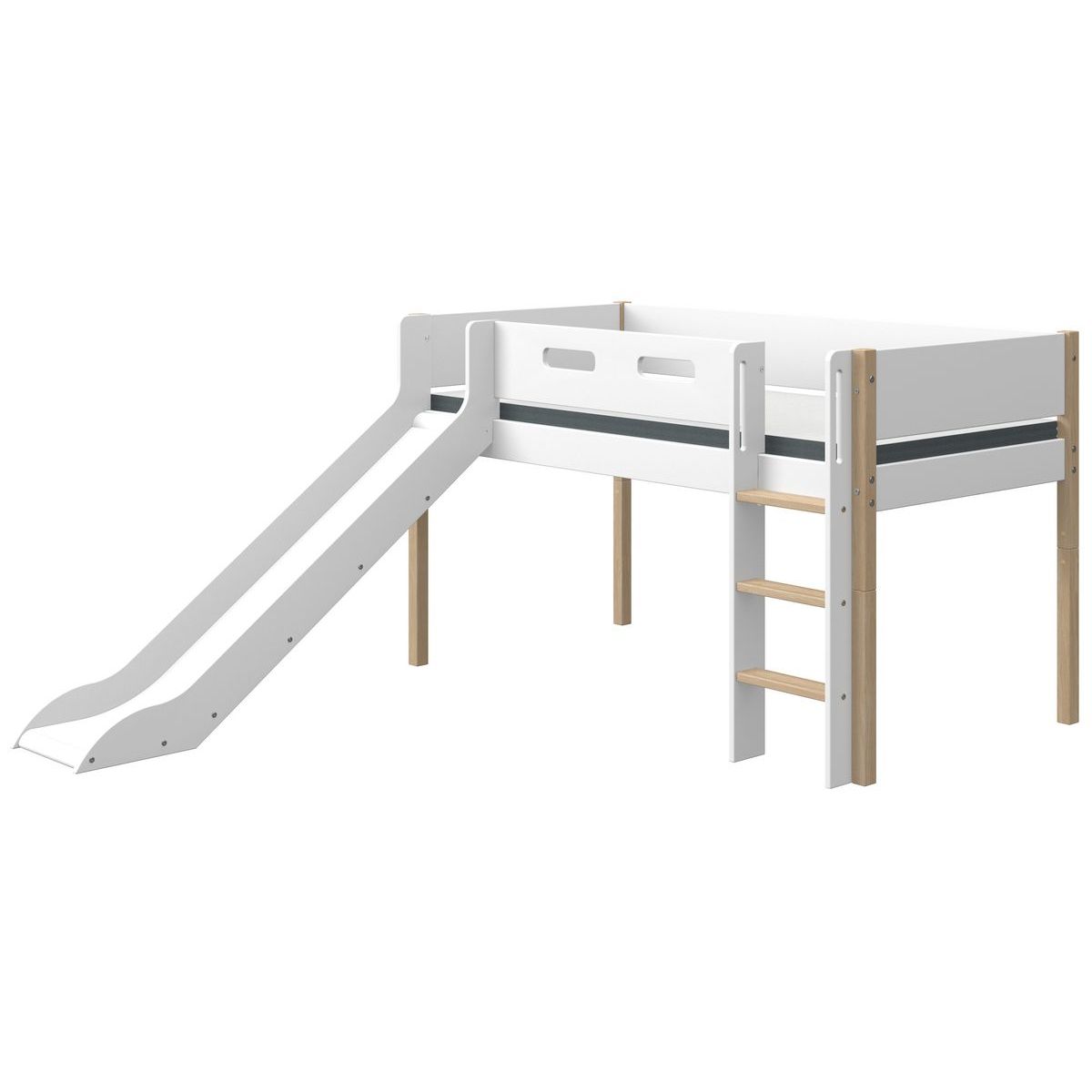 Barrière de sécurité 1/2 200cm NOR Flexa chêne-blanc