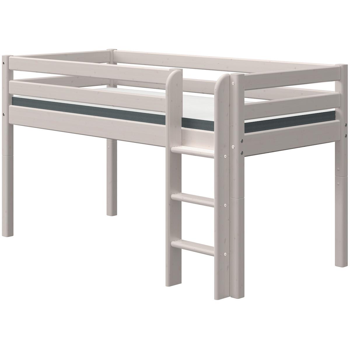 Barrière de sécurité 3-4 lit 200cm échelle ou toboggan CLASSIC Flexa grey washed 