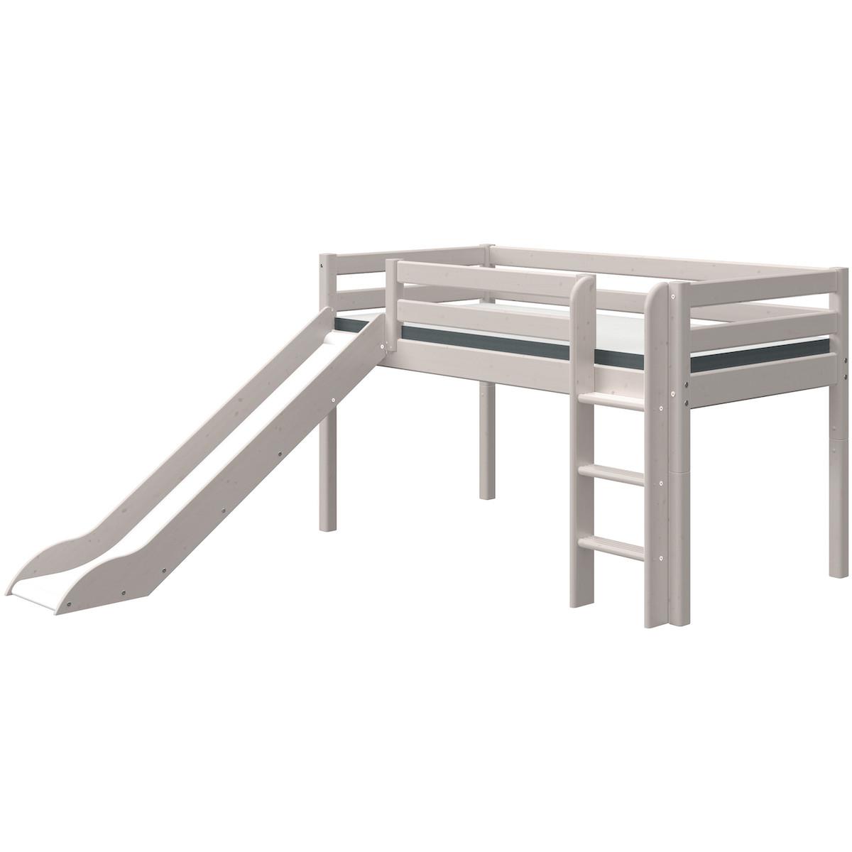 Barrière de sécurité 3-4 lit 200cm échelle ou toboggan CLASSIC Flexa grey washed 