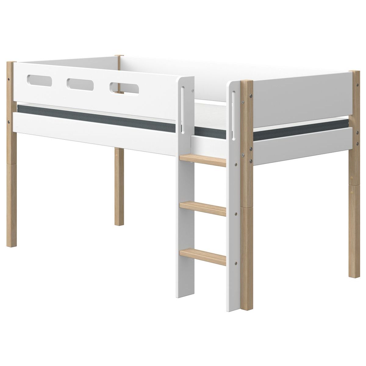Barrière de sécurité 3/4 lit 200cm NOR Flexa chêne-blanc