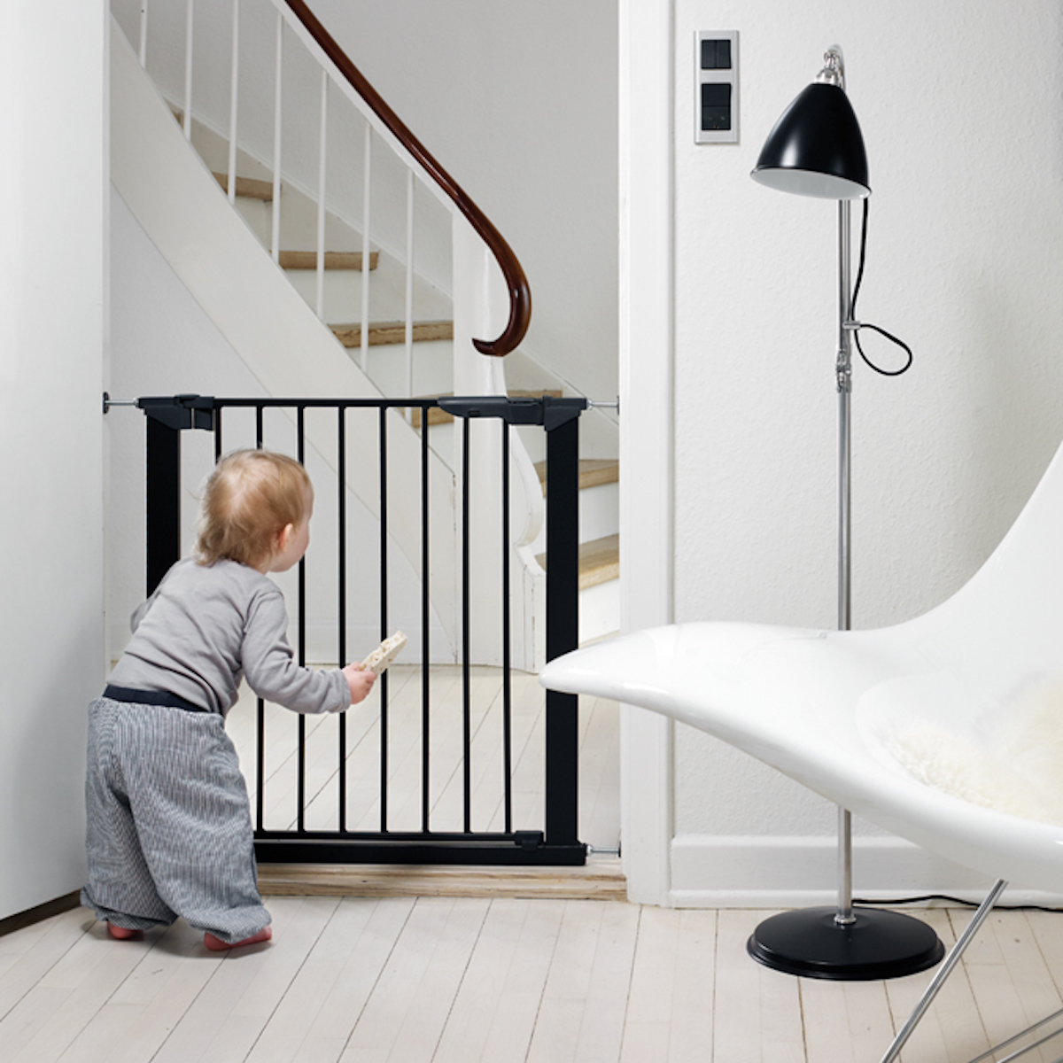 Barrière de sécurité ASTA Babydan (Sans Rallonges) Noir