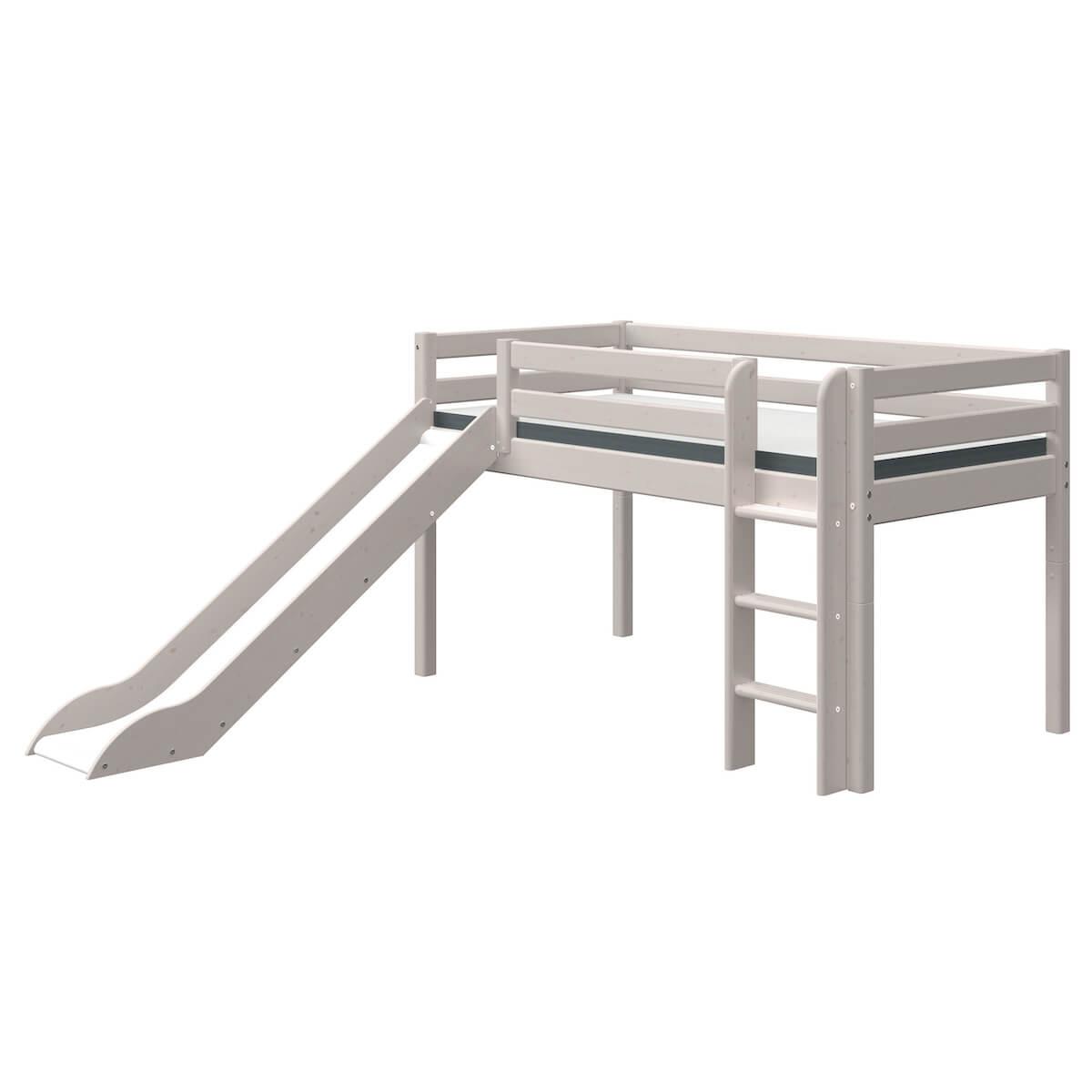Barrière de sécurité centrale 200cm échelle-toboggan CLASSIC Flexa grey washed 