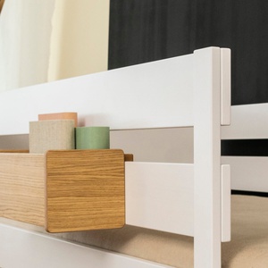 Barrière sécurité 3/4 haute KASVA hêtre laqué blanc