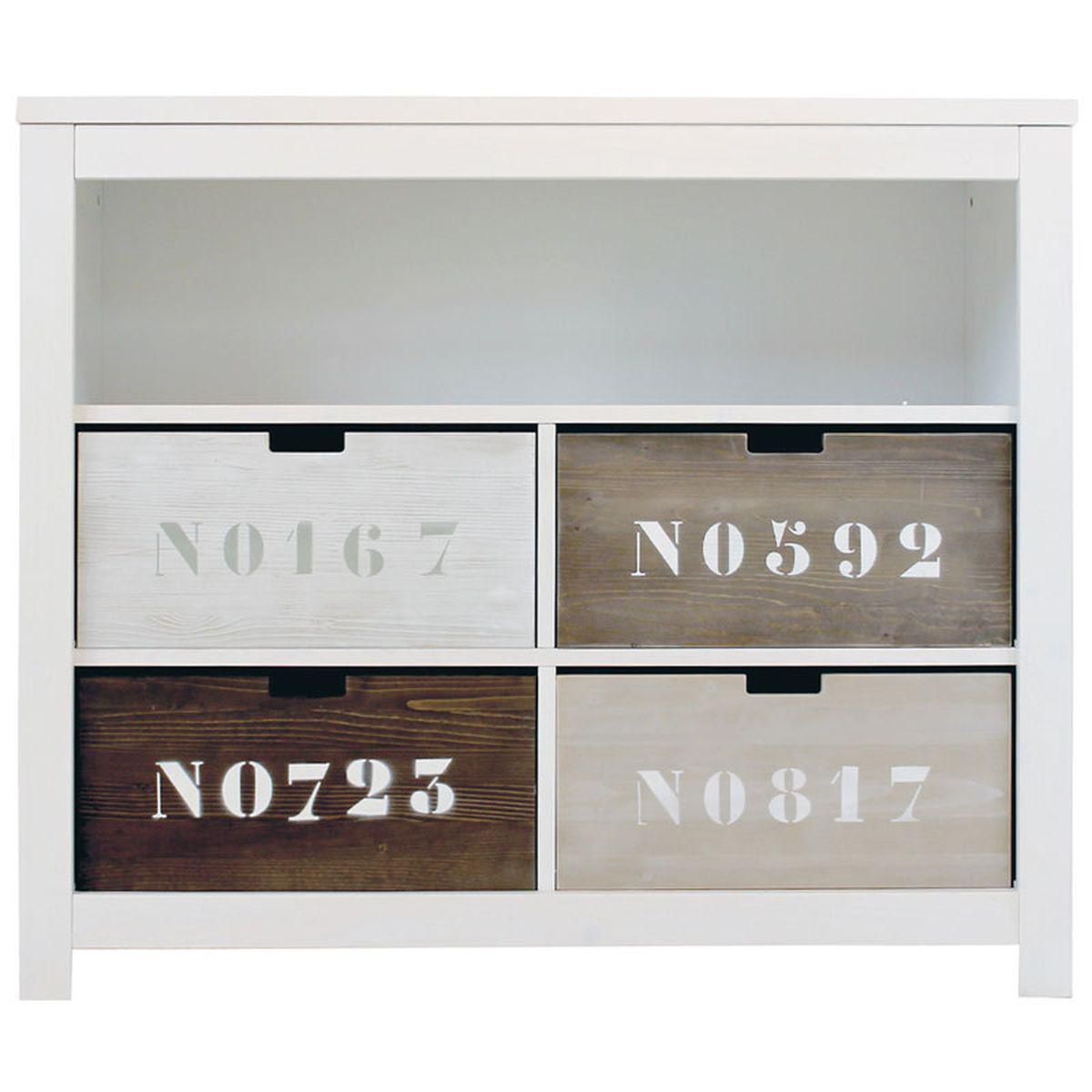 BASIC WOOD by Bopita Tiroir Bleu Wash pour commode et armoire, chambre enfant