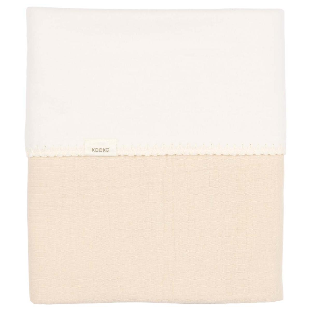 Bassinet blanket cotton fleece FARO Koeka warm white