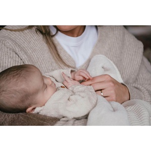 Bassinet blanket teddy Malada Koeka warm white