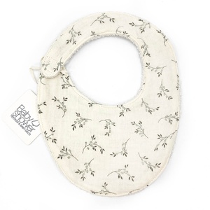 Bavoir Babyshower olive bloom