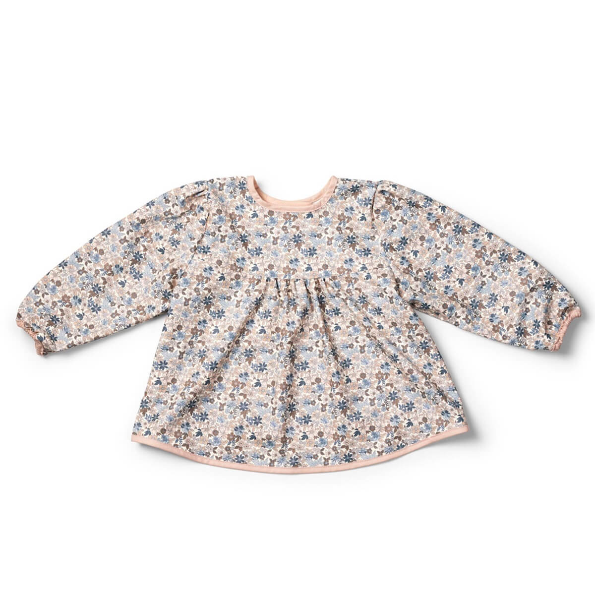 Bavoir bébé avec manches Elodie Blue Garden Light