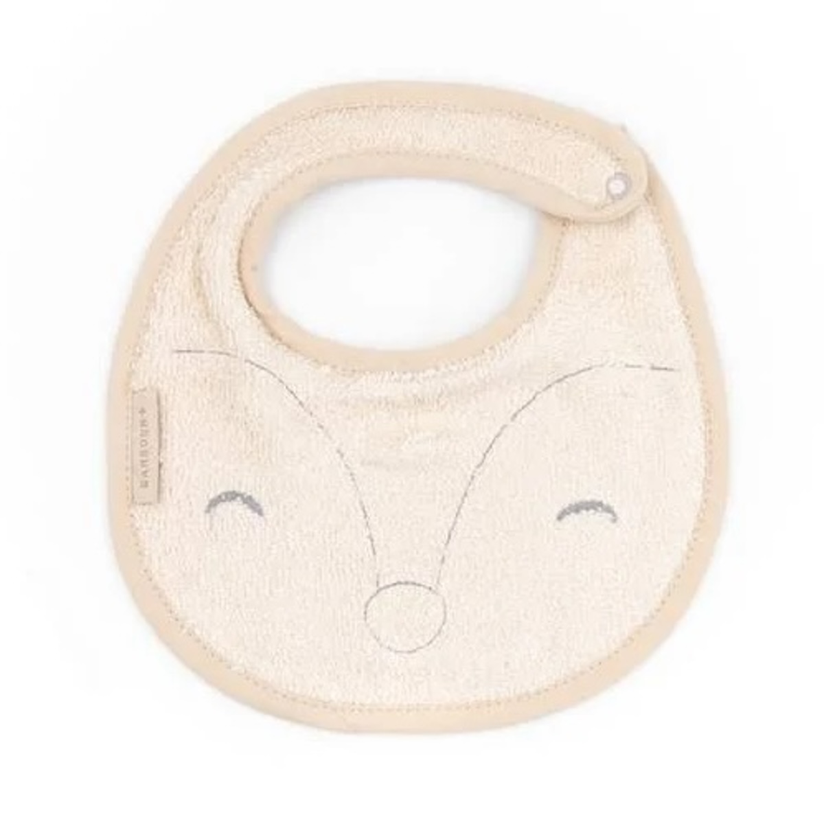 Bavoir Fox 25cm Bamboom almond