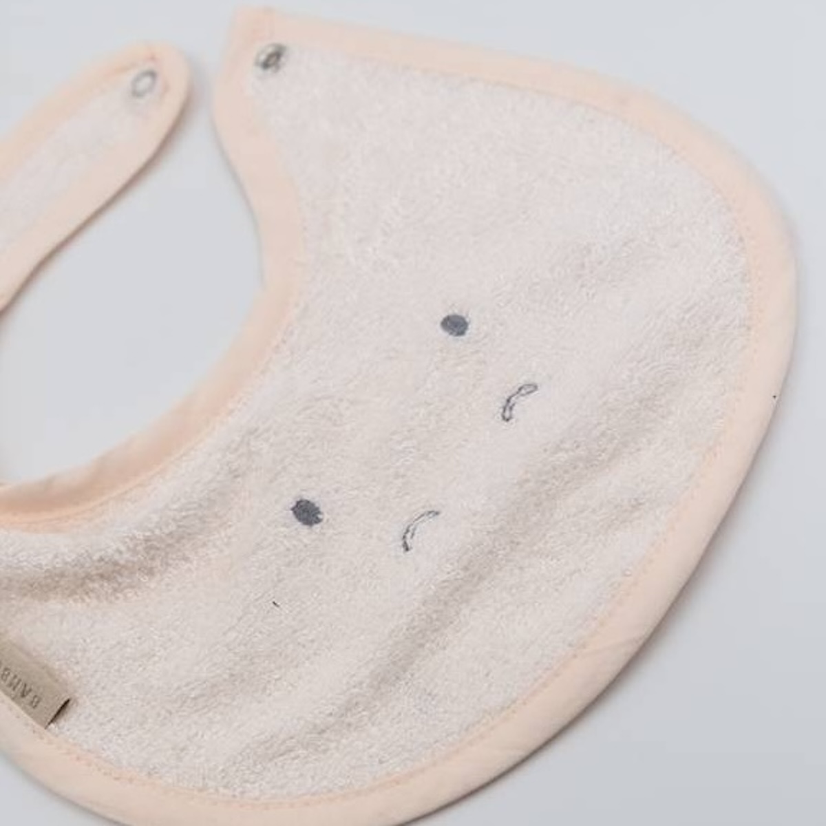 Bavoir Hippo 25cm Bamboom water peach