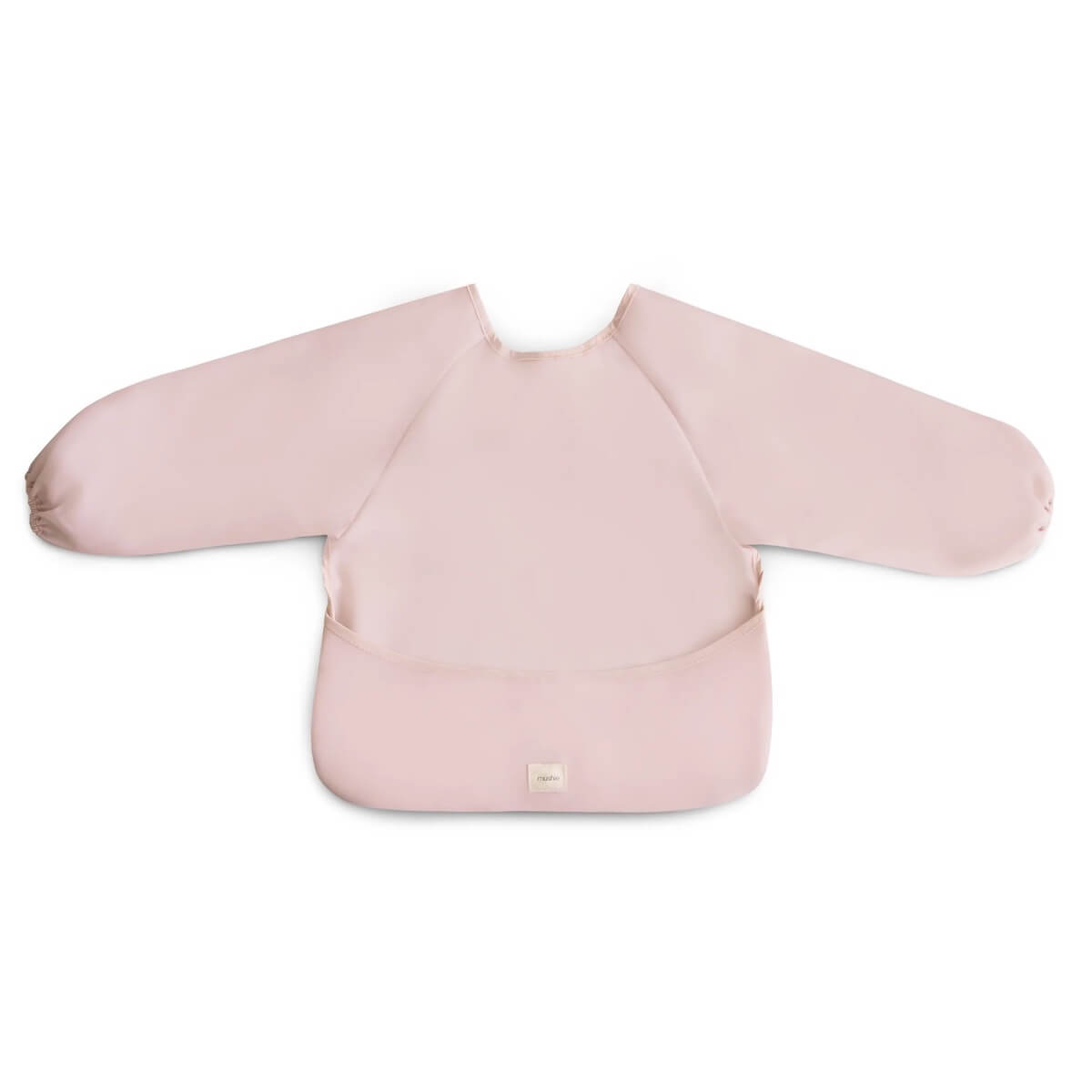 Bavoir longues manches Mushie blush
