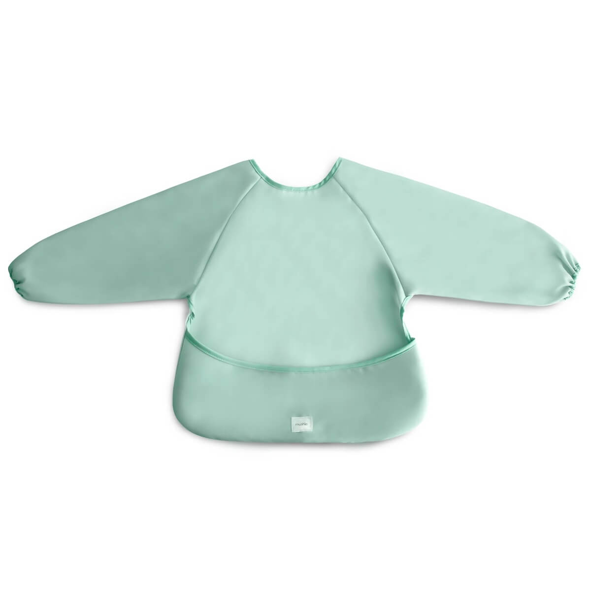Bavoir longues manches Mushie roman green